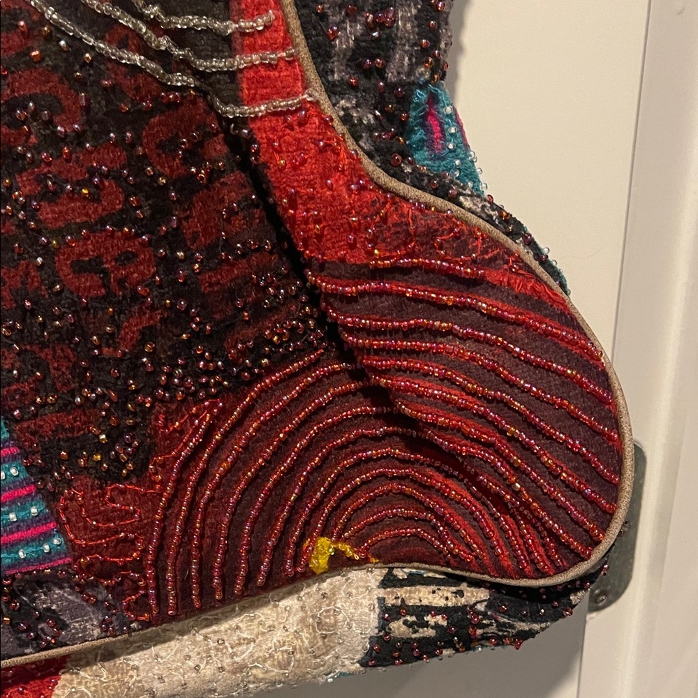 Multicolor Patchwork Shoulder Bag - image 6